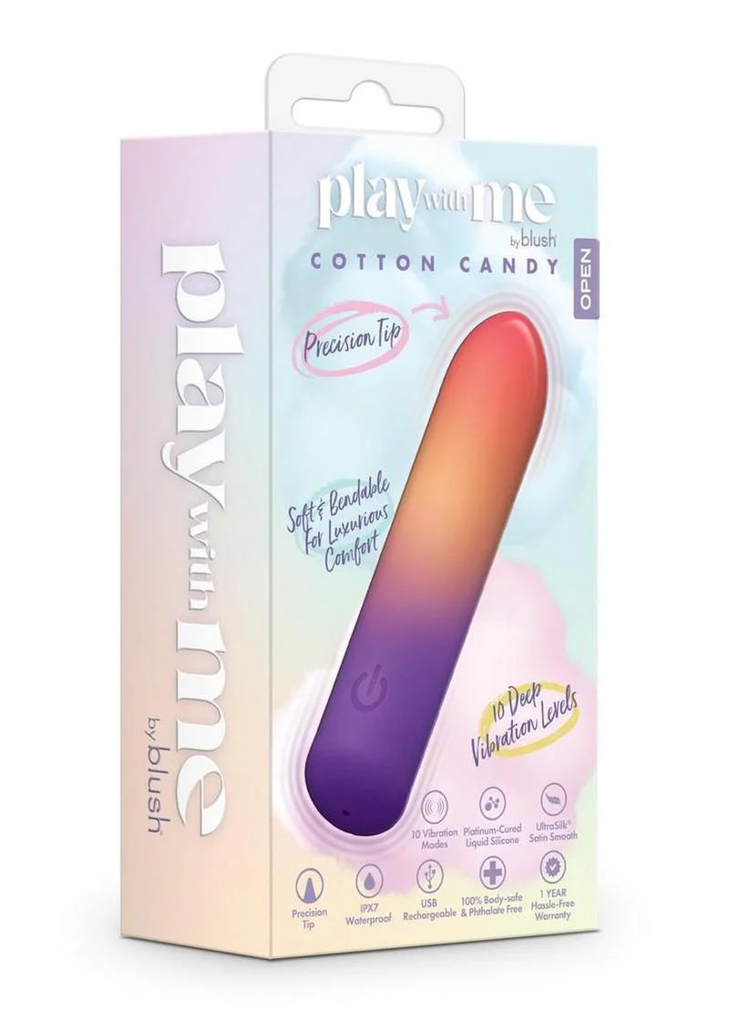 Play with Me Cotton Candy Rechargeable Silicone Bullet - Image 2