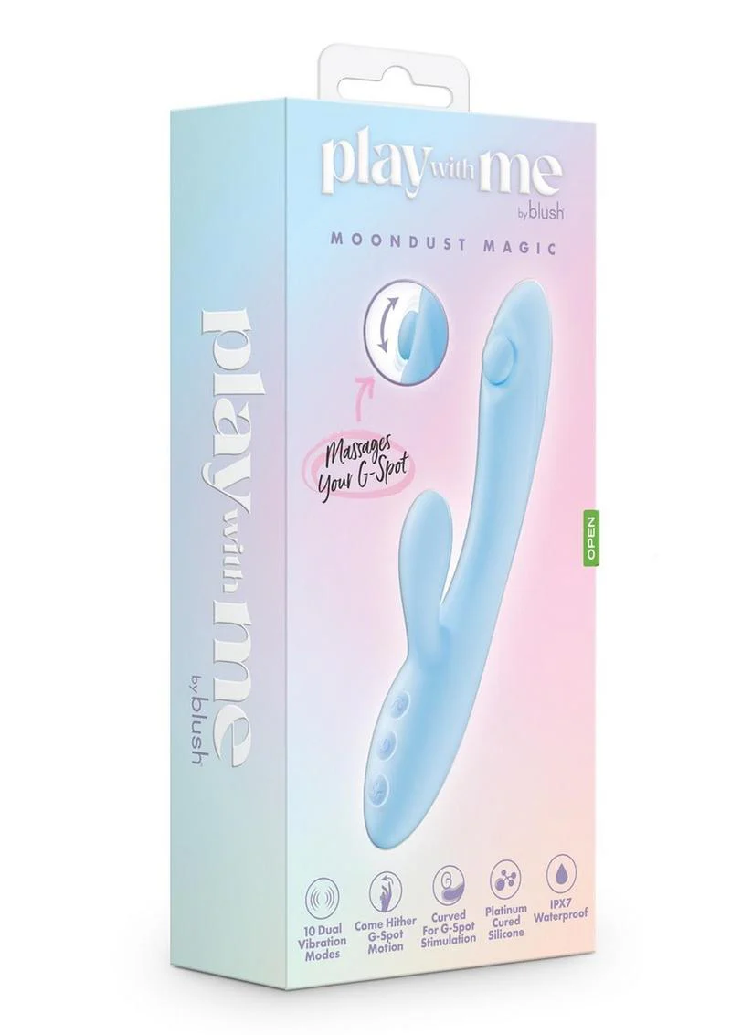 Play with Me Moondust Magic Rechargeable Silicone Rabbit Vibrator - Image 4