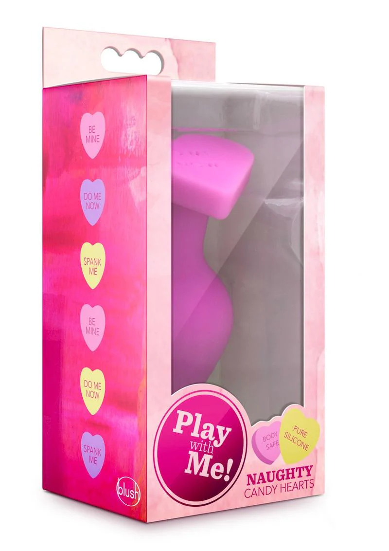 Play with Me Naughty Candy Heart Be Mine Silicone Butt Plug - Image 4