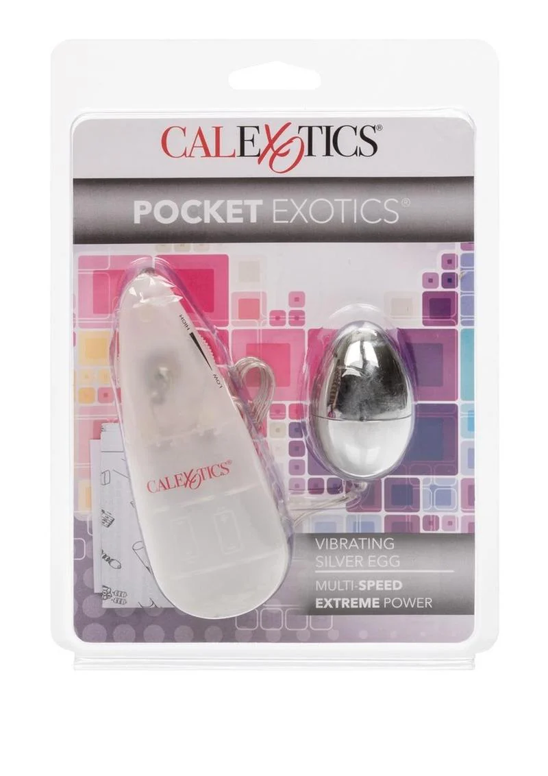 Pocket Exotics Vibrating Silver Egg - Image 2
