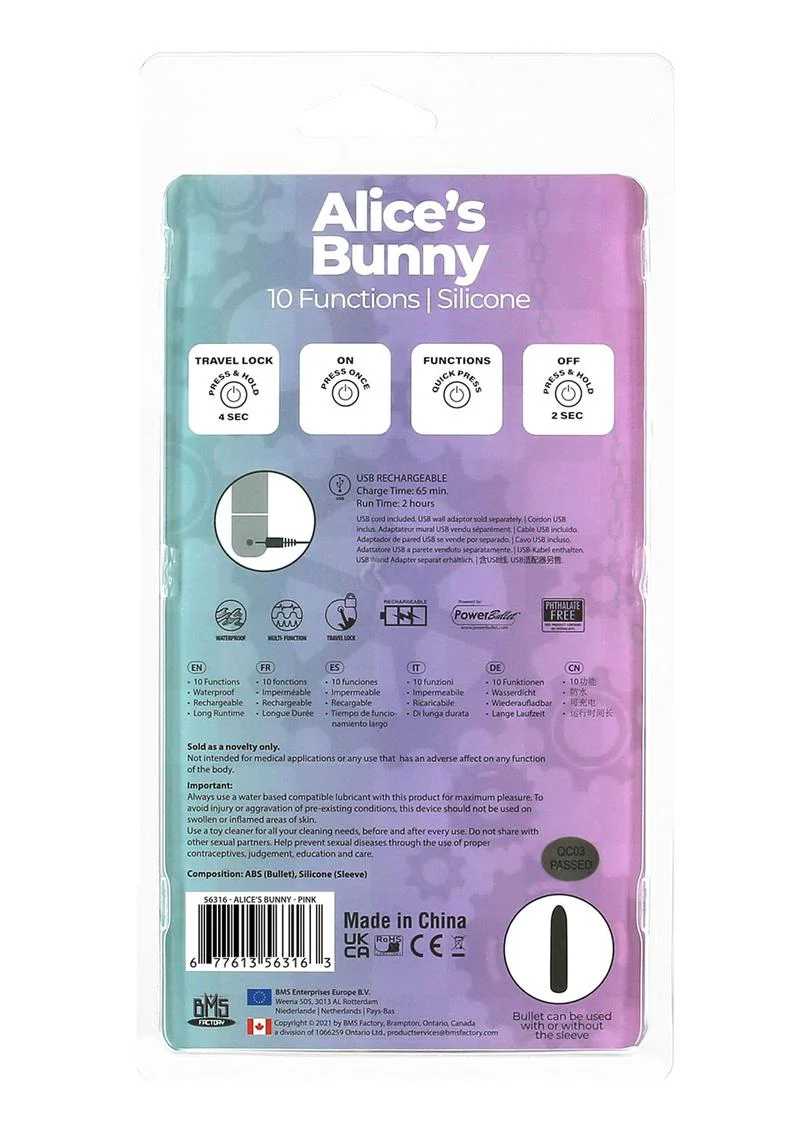 Powerbullet Alice's Bunny Silicone Rechargeable Rabbit - Image 2