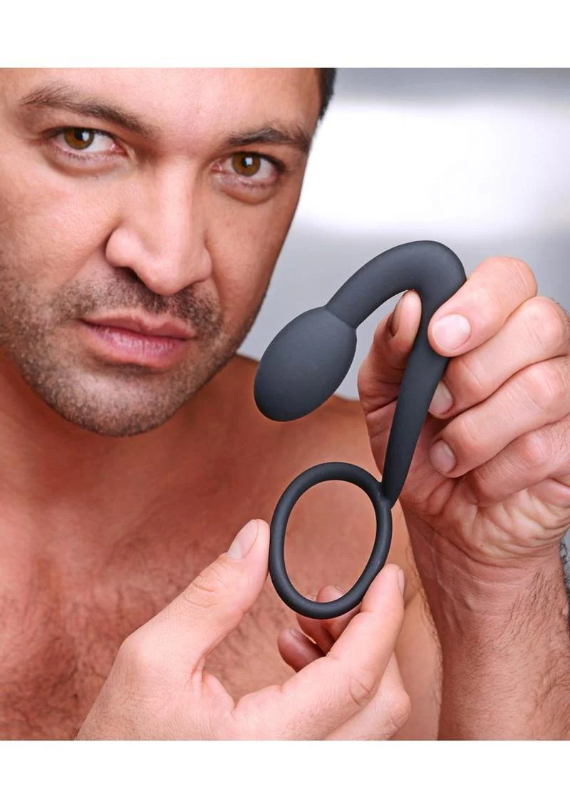 Prostatic Play Explorer Silicone Cock Ring and Prostate Plug - Image 4