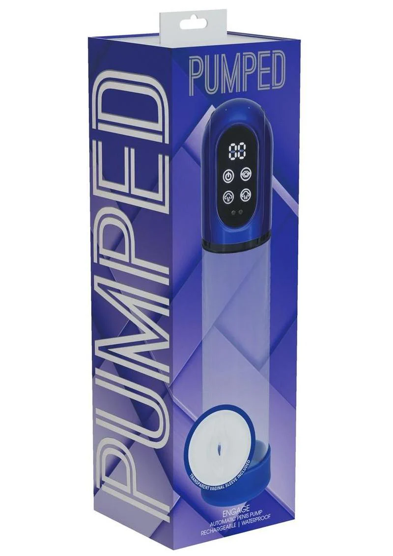 Pumped Engage 6 Function Automatic Rechargeable Penis Pump - Metallic - Image 2