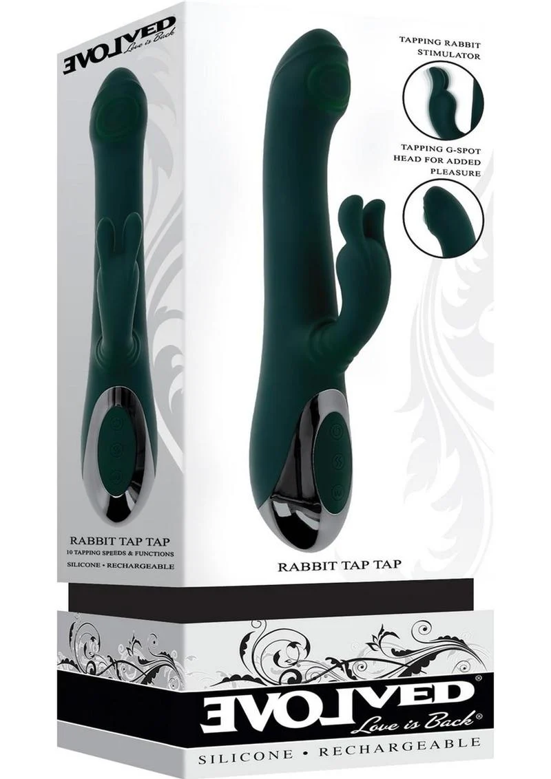 Rabbit Tap Tap Rechargeable Silicone Dual Vibrator - Image 2