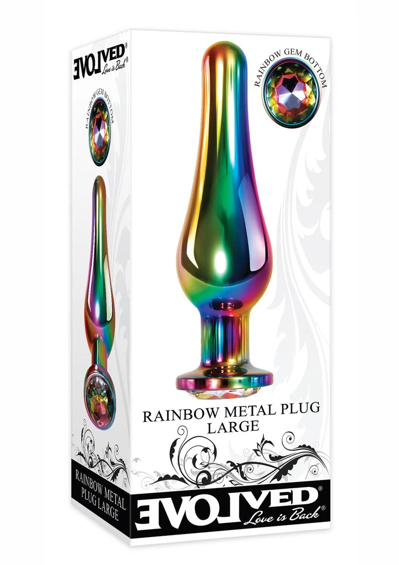 Rainbow Metal Anal Plug - Image 7