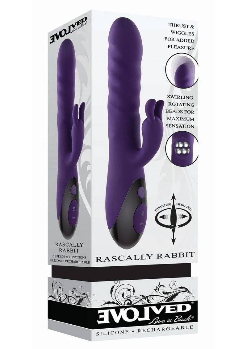 Rascally Rabbit Rechargeable Silicone Thrusting Rotating Vibrator - Image 4