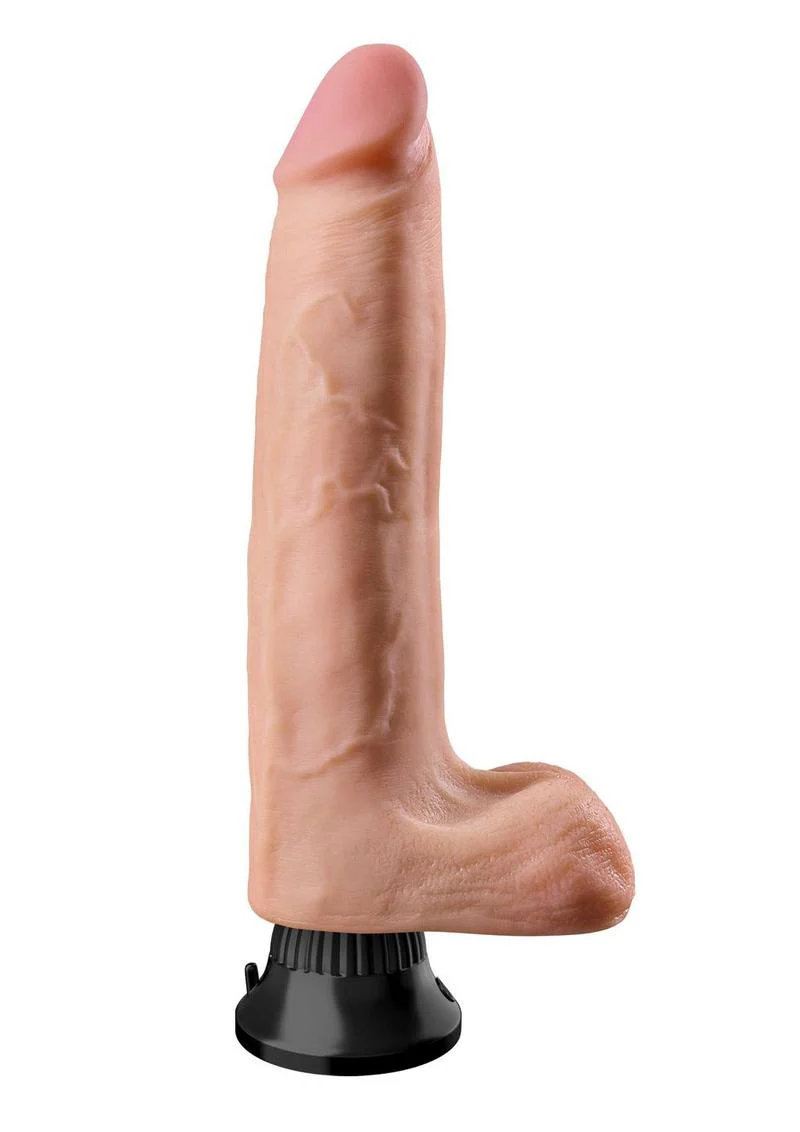 Real Feel Deluxe No. 10 Wallbanger Vibrating Dildo with Balls - Image 6