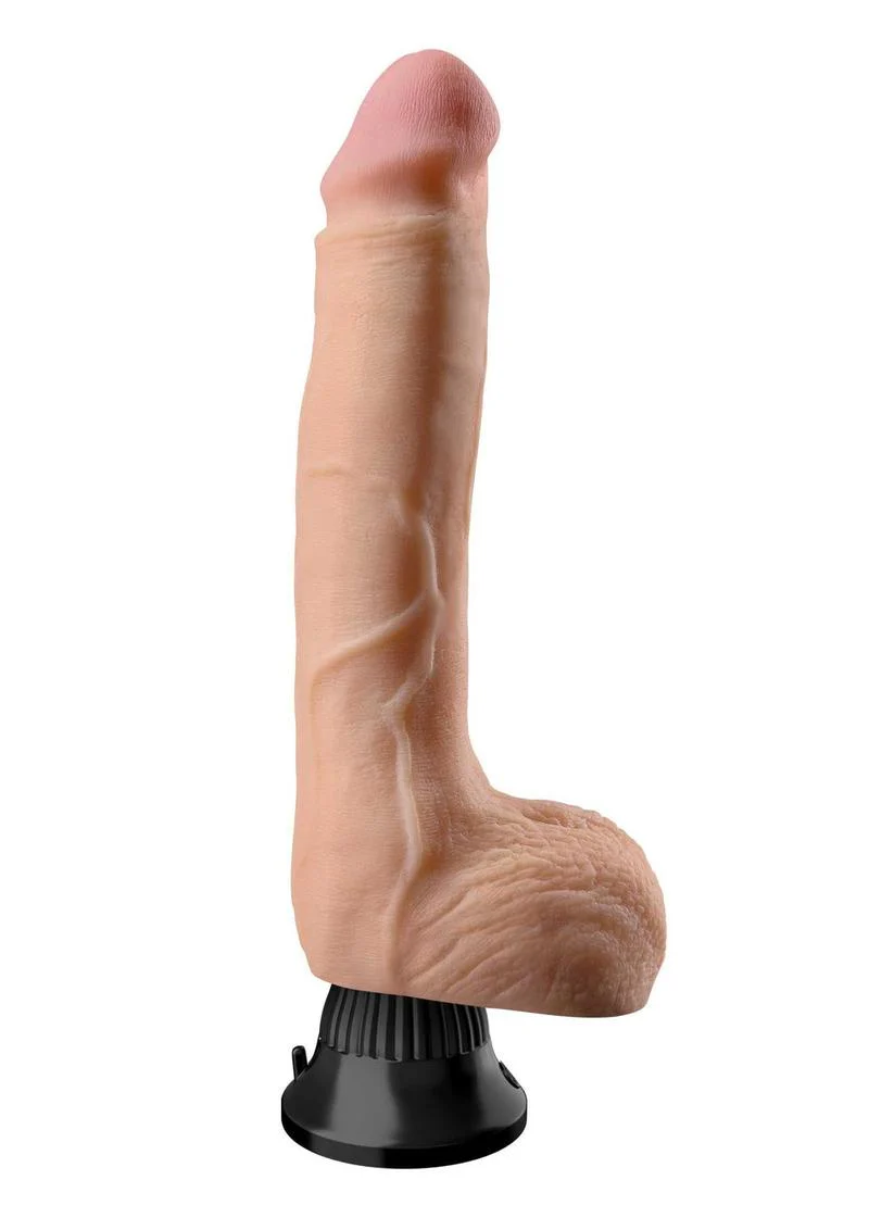 Real Feel Deluxe No. 7 Wallbanger Vibrating Dildo with Balls - Image 6