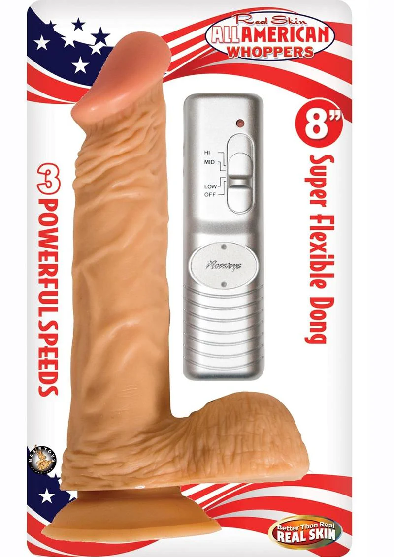 Real Skin All American Whoppers Vibrating Dildo with Balls - Image 8