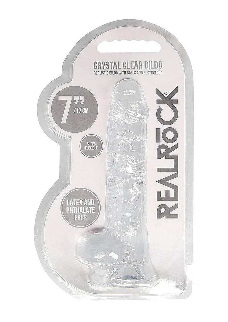 Realrock Crystal Clear Dildo with Balls - Image 35