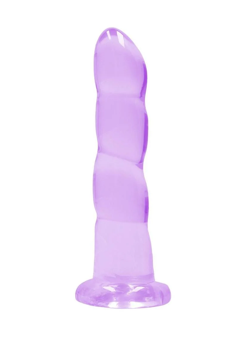 Realrock Crystal Clear Non Realistic Dildo with Suction Cup - Image 3