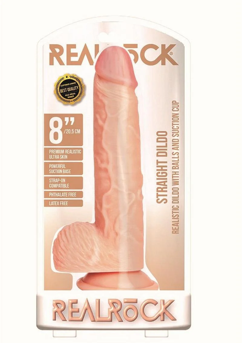 Realrock Straight Realistic Dildo with Balls and Suction Cup - Image 34