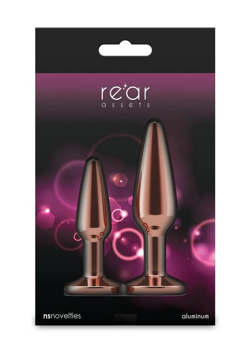 Rear Assets Tapered Trainer Chrome Plated Anal Plugs Kit - Image 12
