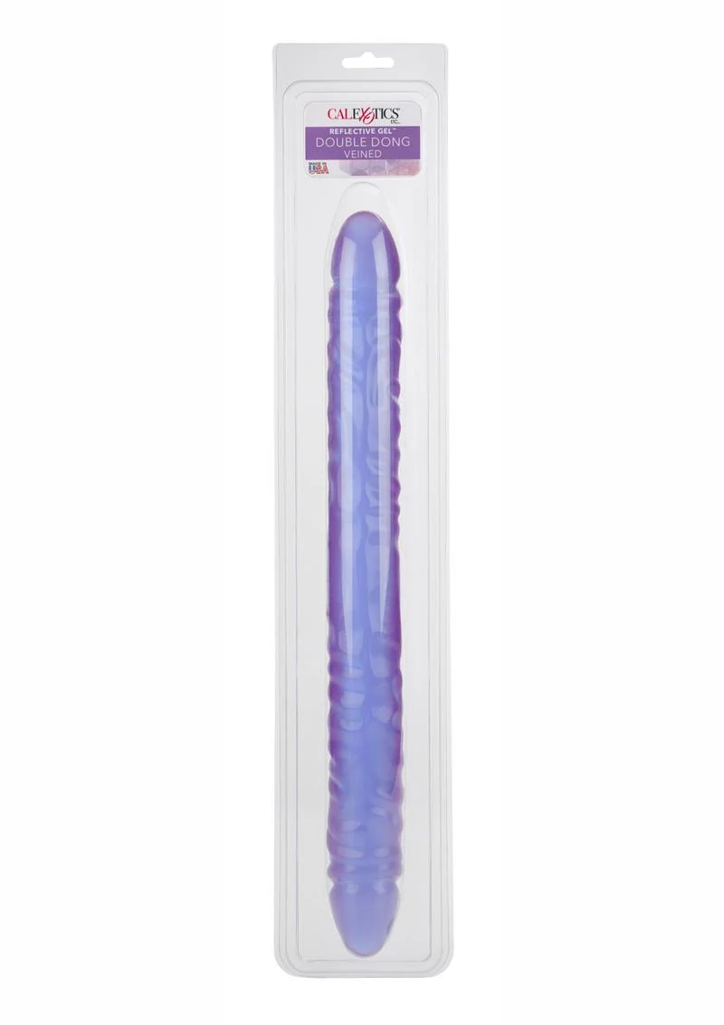 Reflective Gel Veined Double Dildo - Image 5