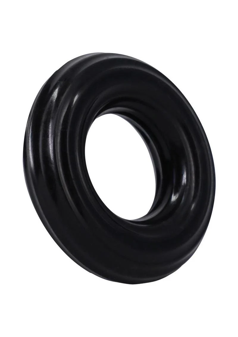 Rock Solid Ribbed Donut Silicone Cock Ring - Image 3