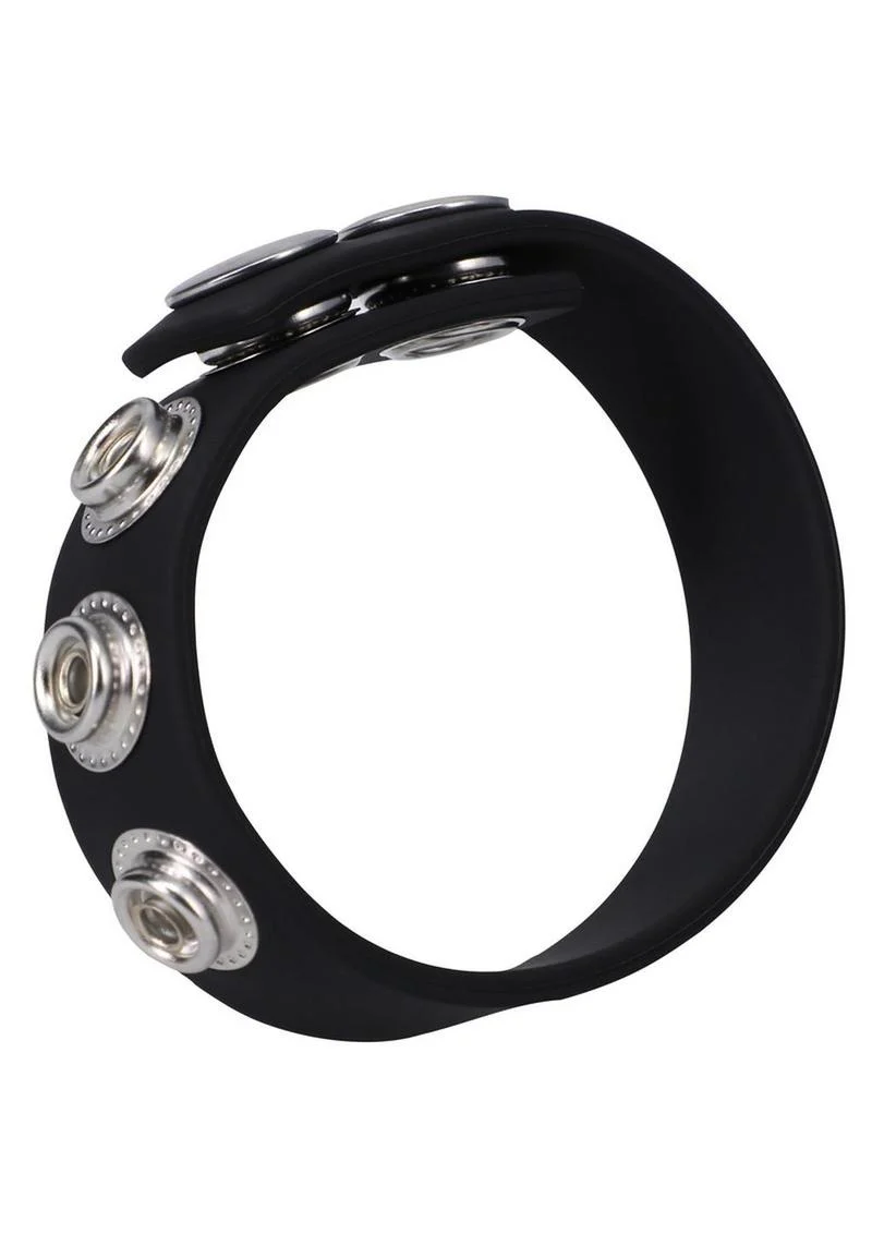 Rock Solid The Silicone 5 Snap Adjustable Cock Ring - Image 3