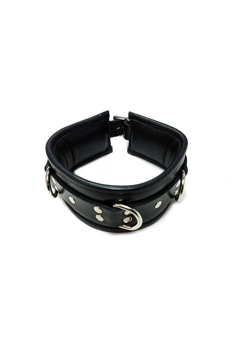 Rouge 3 D-Ring Padded Leather Adjustable Collar - Image 3