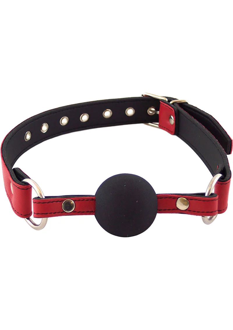 Rouge Leather Adjustable Ball Gag - Image 7