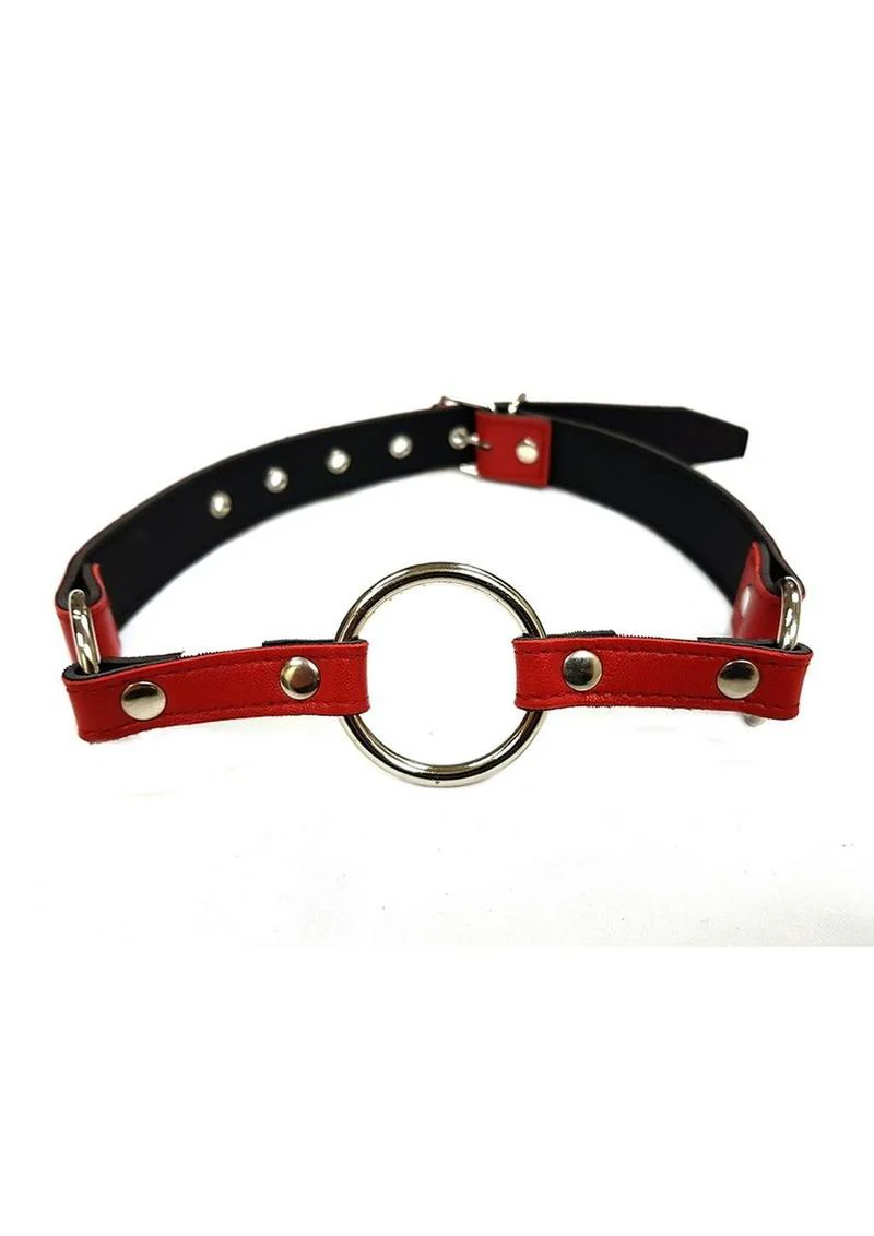 Rouge O Ring Leather Adjustable Mouth Gag - Image 2