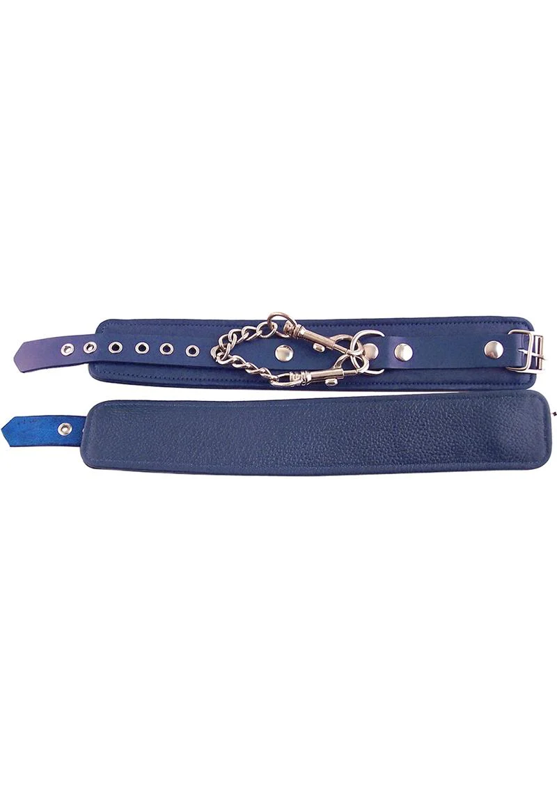 Rouge Plain Leather Adjustable Ankle Cuffs - Image 3