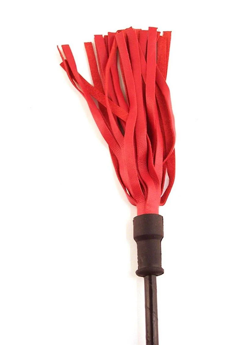 Rouge Wooden Handle Leather Riding Crop - Image 4