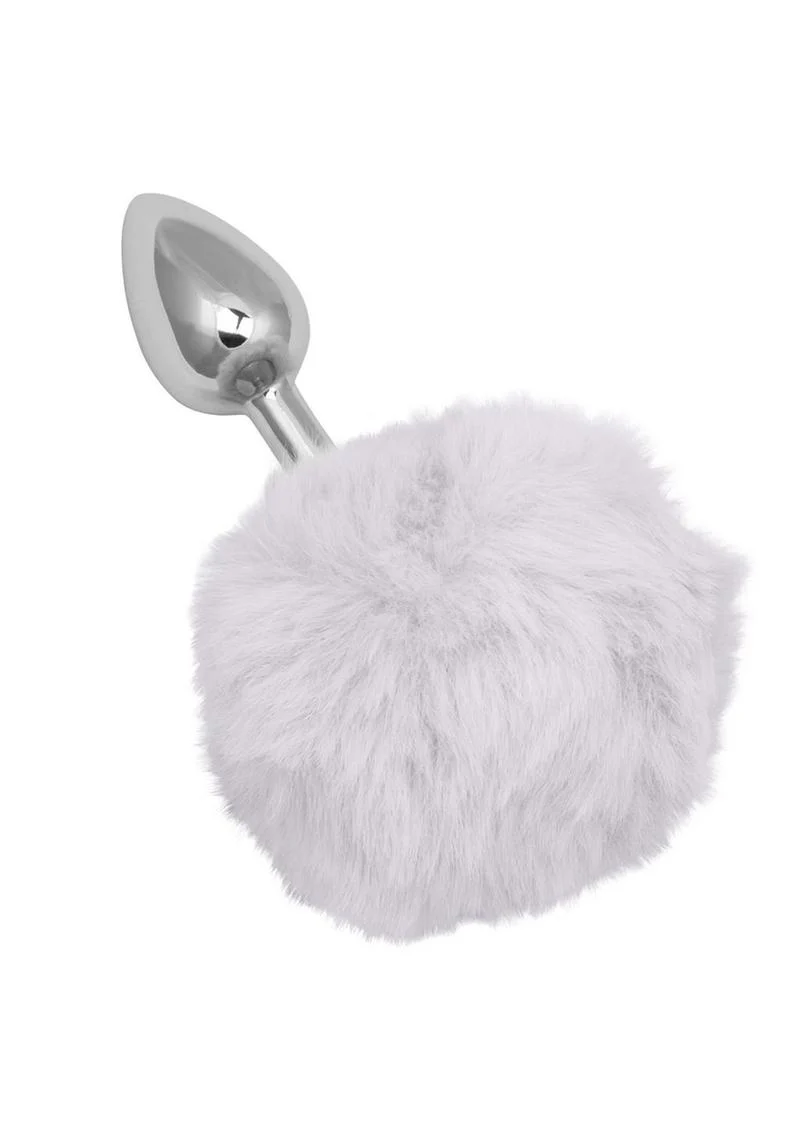 Running Wild Faux Fur Bunny Tail and Metallic Anal Plug - Image 2