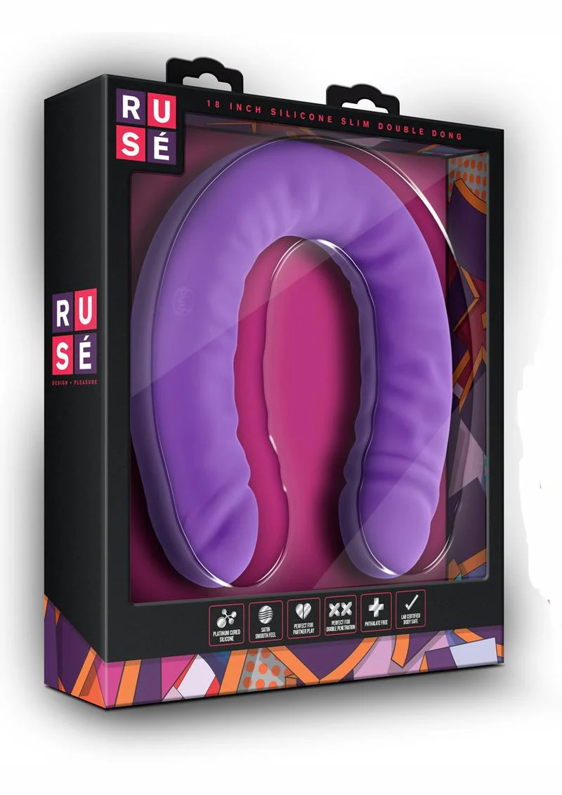 Ruse Silicone Slim Double Dong Dildo - Image 4