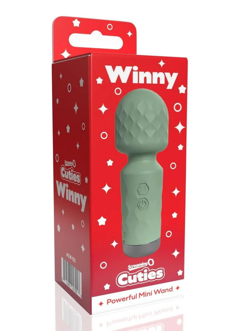 Screaming O Cuties Winny Rechargeable Silicone Vibrating Mini Wand - Sage - Image 2