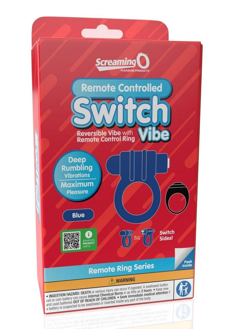 Screaming O Switch Remote Controlled Silicone Rechargeable Vibrating Ring - Image 6