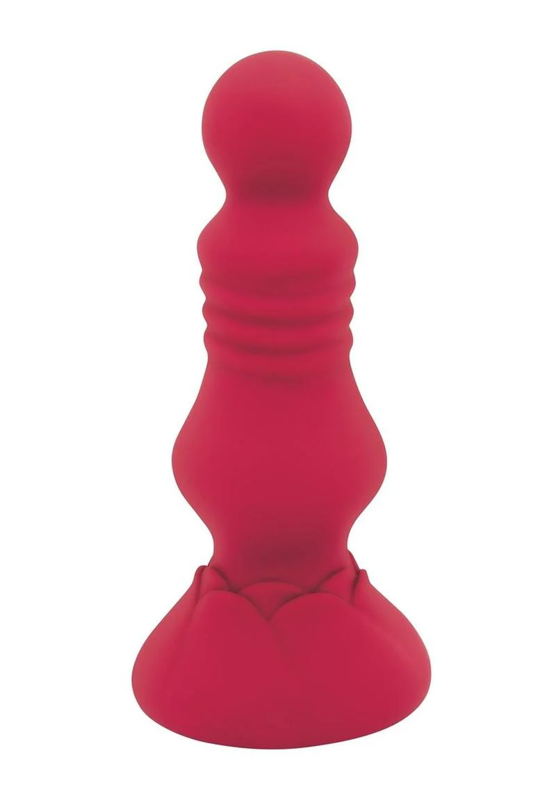 Secret Kisses Remote Control Rechargeable Silicone Vibrating Floret Buttplug - Image 3