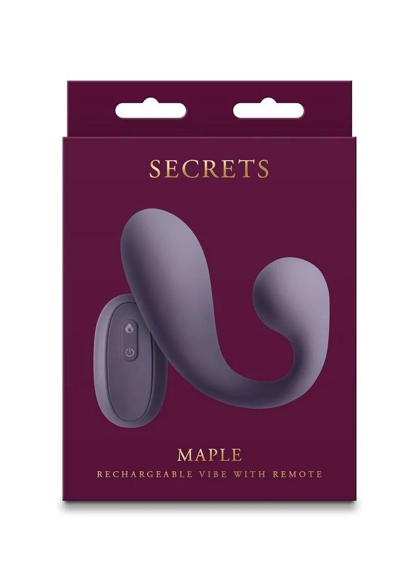 Secrets Maple Rechargeable Silicone G-Spot Warming Vibrator with Clitoral Stimulation - Image 3