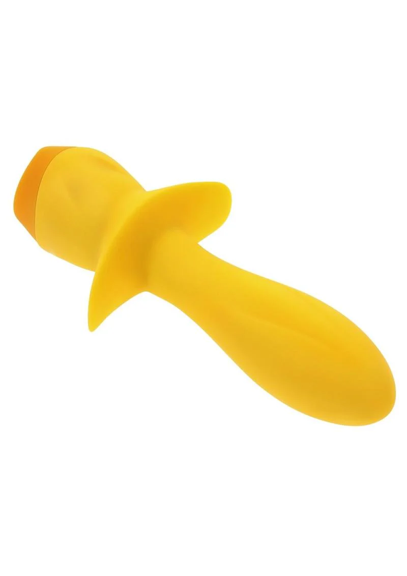 Selopa Mellow Yellow Rechargeable Silicone Vibrating Plug - Image 4