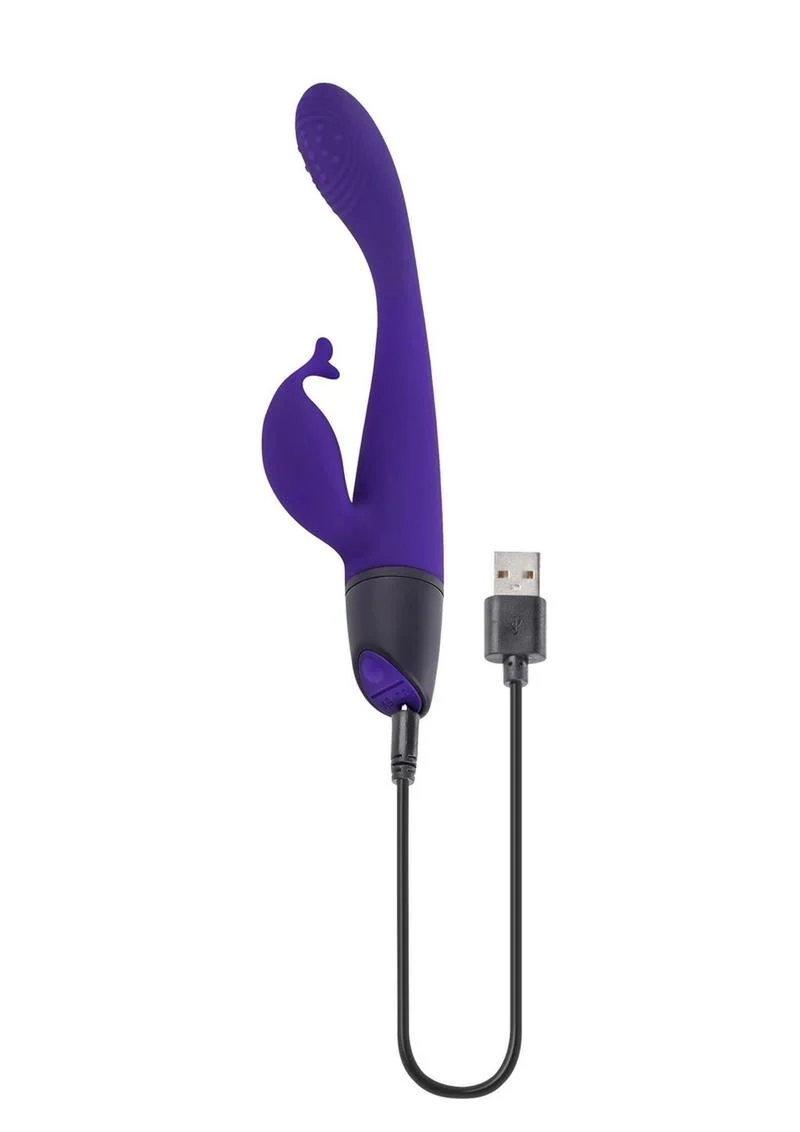 Selopa Plum Passion Rechargeable Silicone Vibrator with Clitoral Stimulator - Image 2