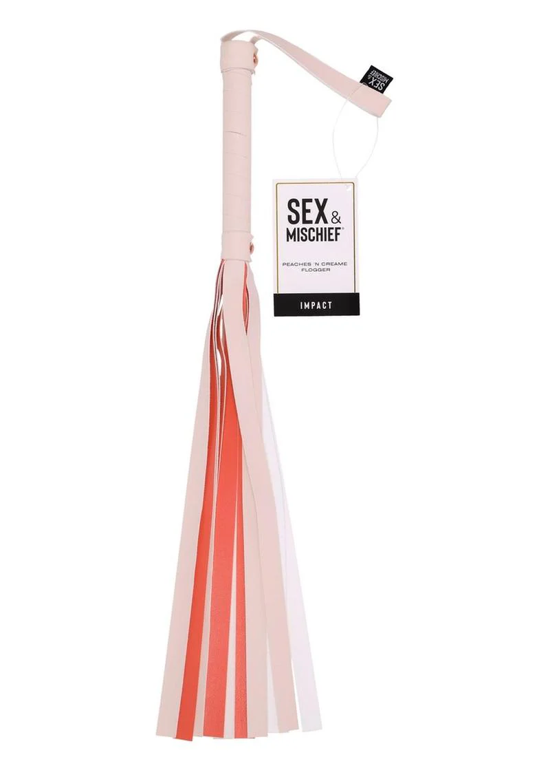 Sex and Mischief Peaches N Creame Stripe Flogger - Image 3