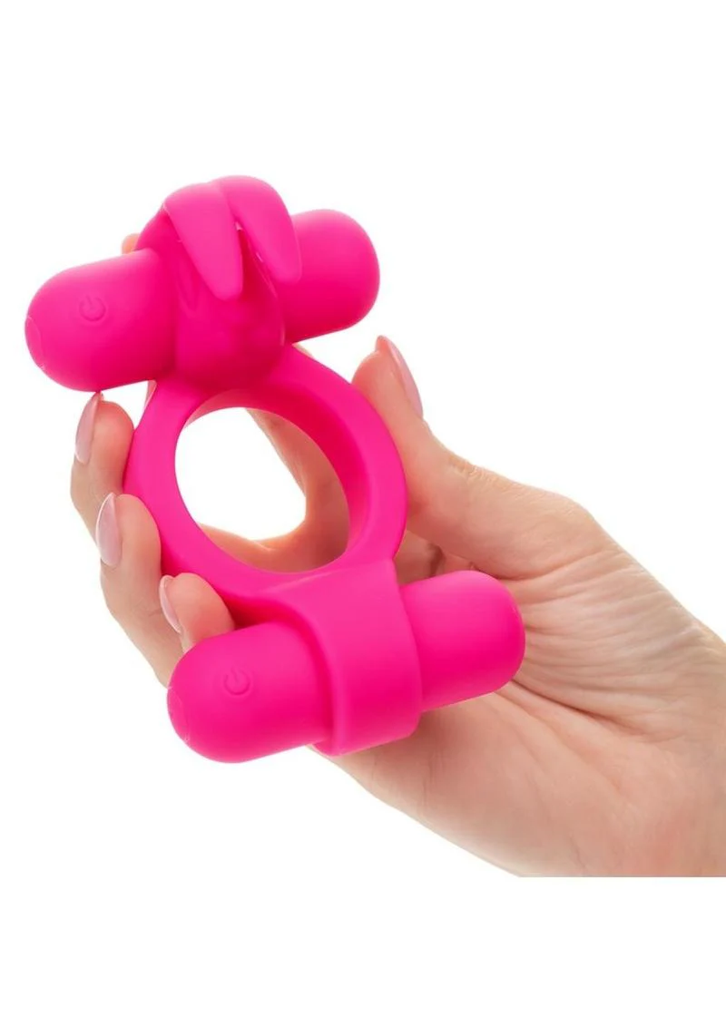 Silicone Rechargeable Rockin' Rabbit Cock Ring - Image 4