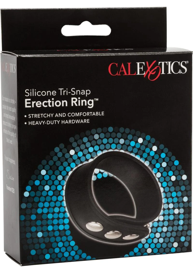 Silicone Tri-Snap Erection Cock Ring - Image 4