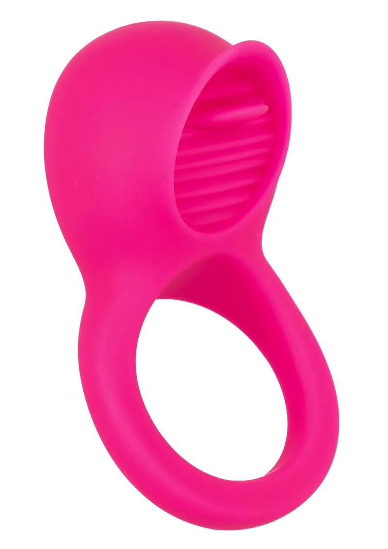 Silicone Vibrating Teasing Tongue Enhancer Cock Ring - Image 3