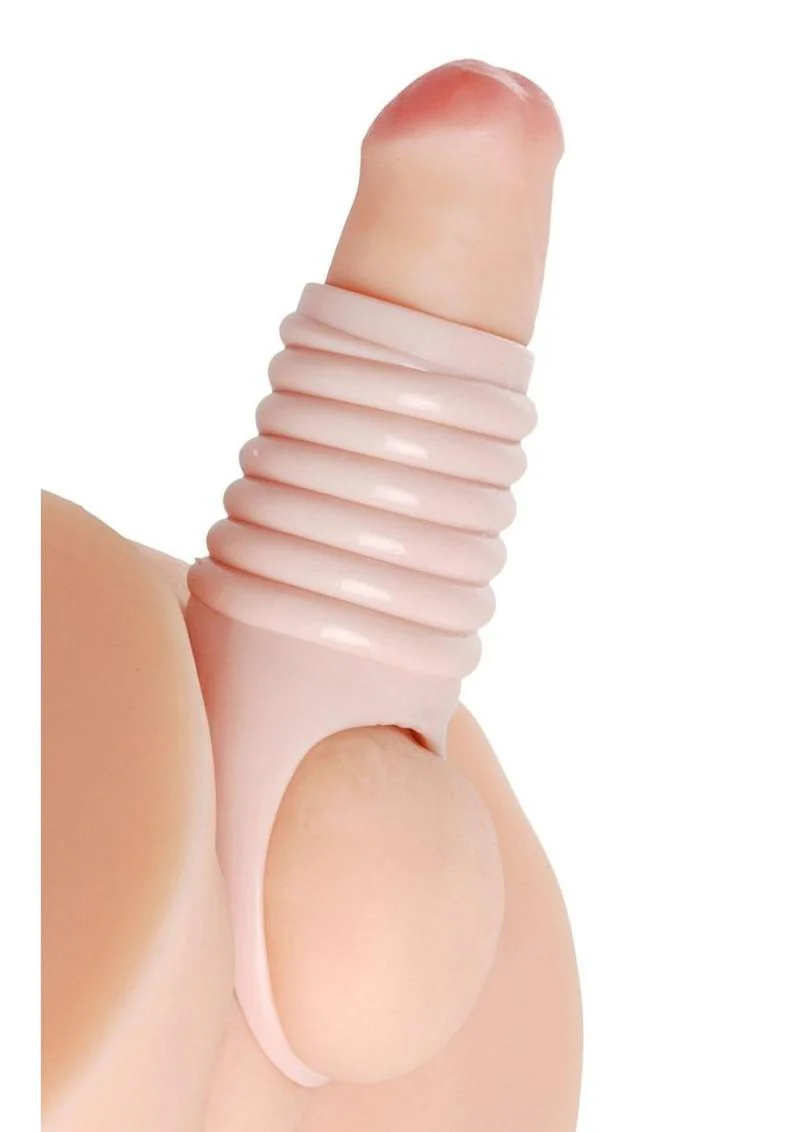 Size Matters Really Ample Ribbed Penis Enhancer Sheath - Image 2