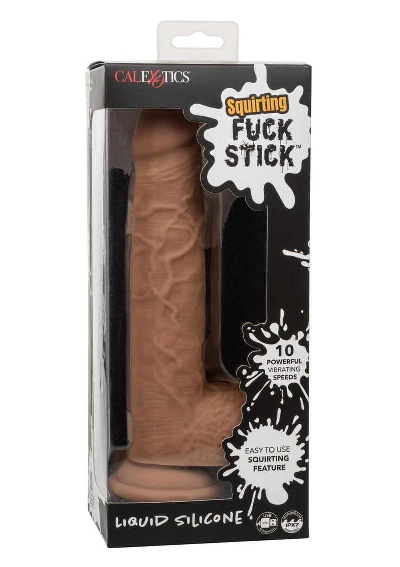 Squirting Fuck Stick Rechargeable Silicone Realistic Dong with Suction Cup - Image 5