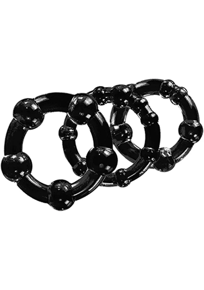Stay Hard Beaded Cock Rings (3 Sizes - Image 2