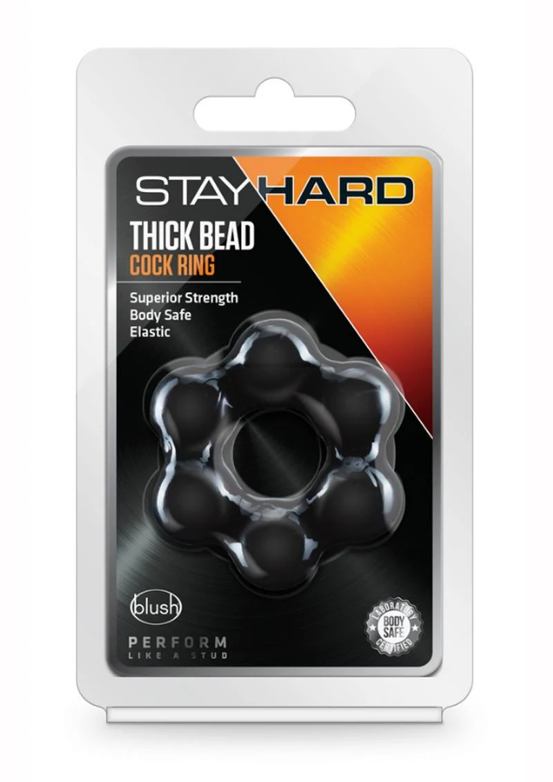 Stay Hard Thick Bead Cock Ring - Image 2