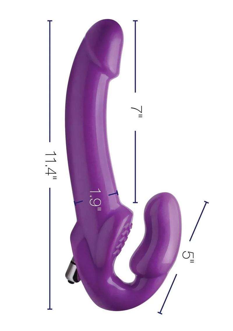 Strap U 7x Revolver Thick Vibrating Strapless Strap-On Dildo - Image 3
