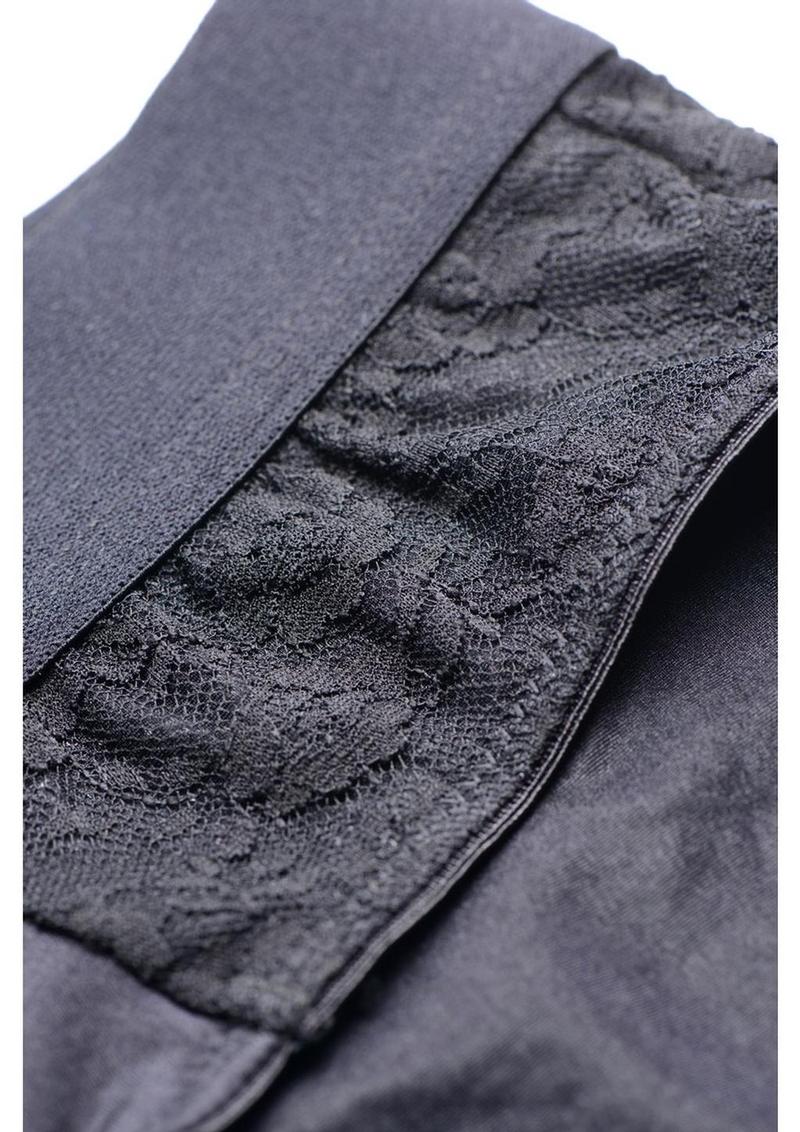 Strap U Lace Envy Black Crotchless Panty Harness - S/M - Image 2