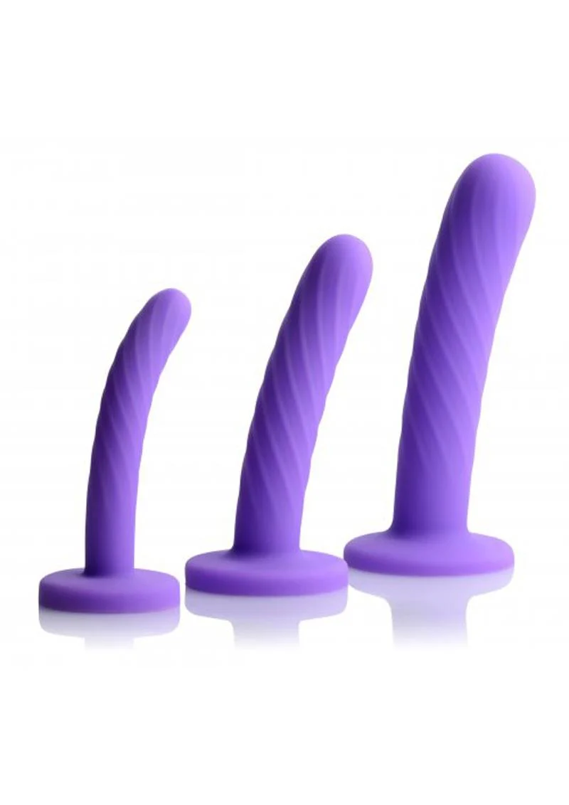 Strap U Tri-Play 3 Piece Silicone Dildo - Image 4