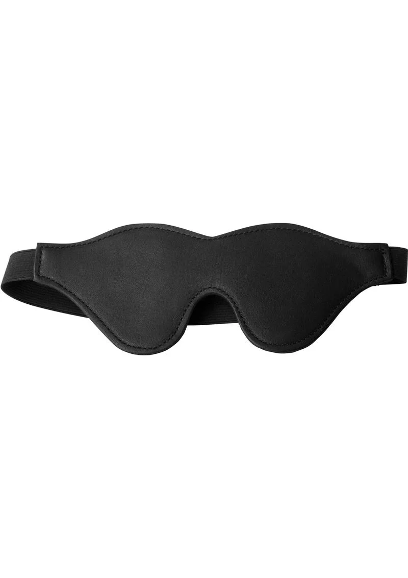 Strict Black Fleece Lined Blindfold - Image 3