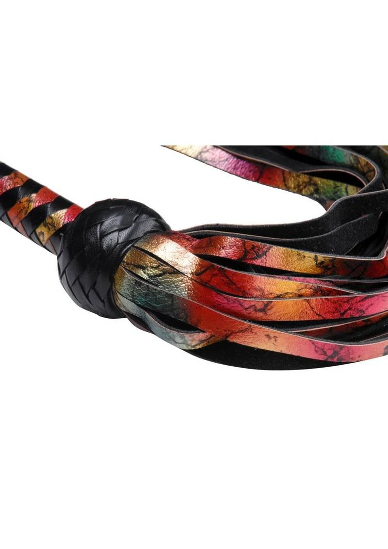 Strict Leather Rainbow Lambskin Flogger - Image 3