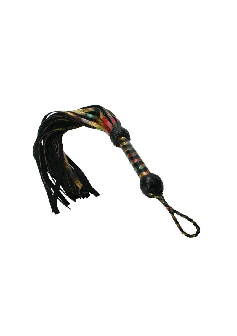 Strict Leather Rainbow Lambskin Flogger - Image 4