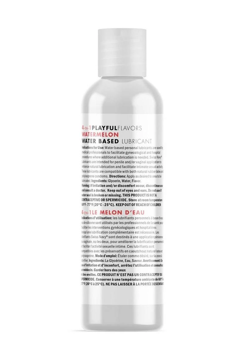 Swiss Navy 4 In 1 Flavored Lubricant 1oz - Watermelon - Image 3