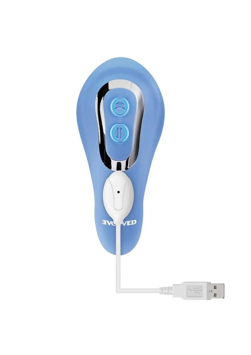 Tap and Thrust Rechargeable Silicone Vibrator with Clitoral Stimulation - Image 3