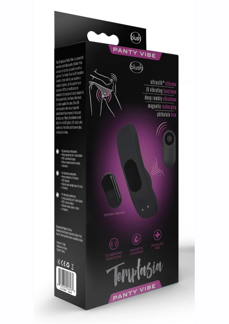 Temptasia Remote Control Silicone Rechargeable Panty Vibrator - Image 3